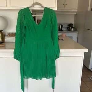 Jessica Simpson Vibrant Green Pleated Blouse